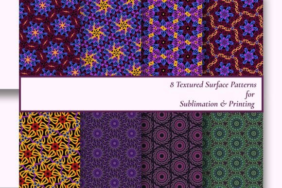 8 Jewel Tone Boho Geometric Patterns