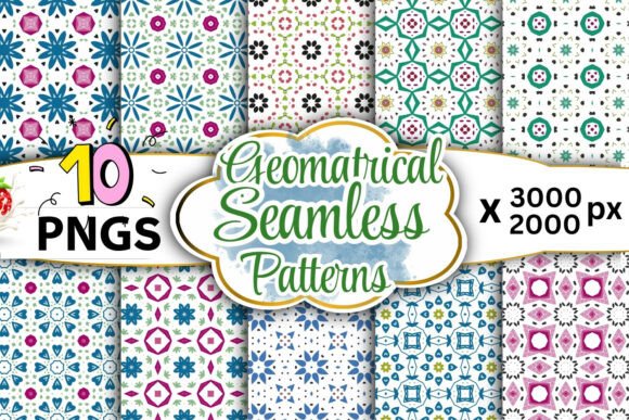 Enhancing Design Projects with the 10 Geometric Seamless Patterns Bundle