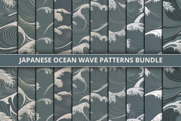 Japanese Ocean Wave Patterns Bundle