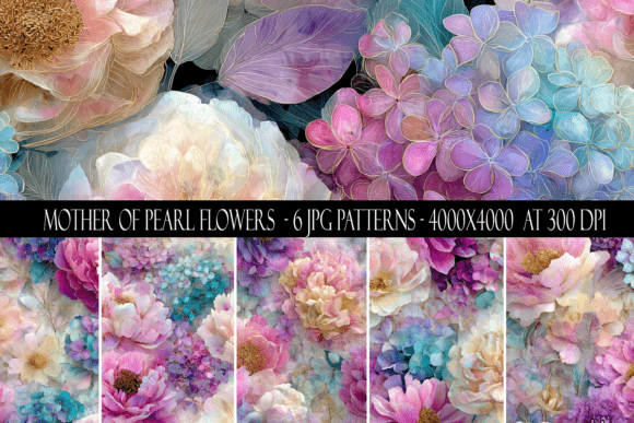 Mother of Pearl Flower Seamless Patterns: Elegant Design Solutions for Modern Creations