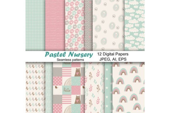 Pastel Nursery Seamless Patterns