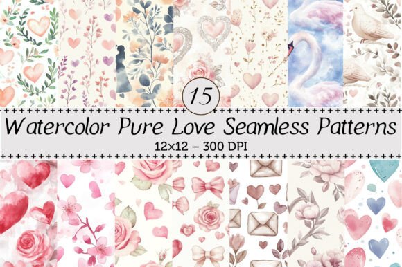 Pure Love Seamless Patterns: A Versatile Design Resource for Creative Projects