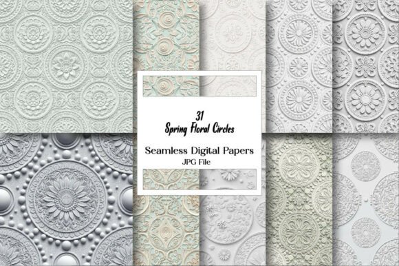 Spring Floral Circles Seamless Patterns: A Versatile Design for Creative and Business Success