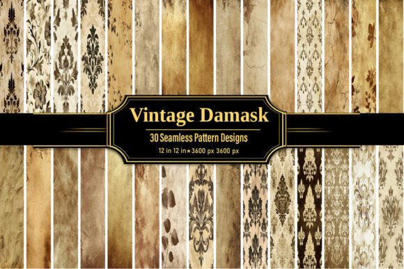 Vintage Damask Seamless Patterns: Timeless Elegance for Modern and Traditional Design Projects